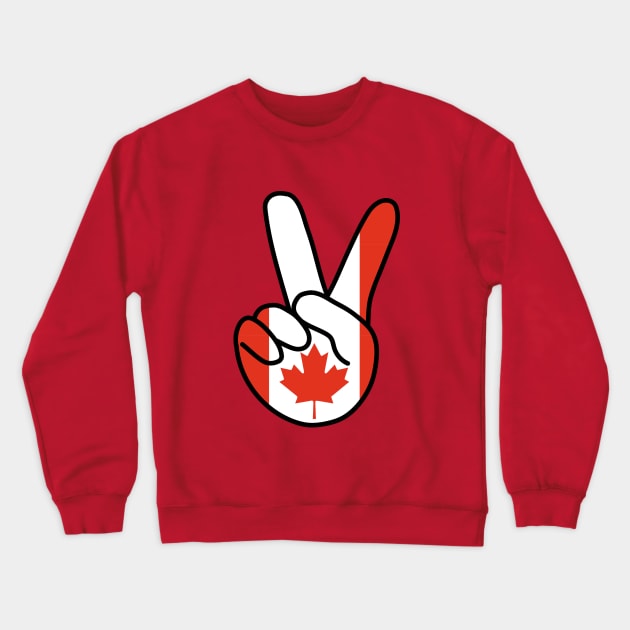 Canada V Sign Crewneck Sweatshirt by DiegoCarvalho